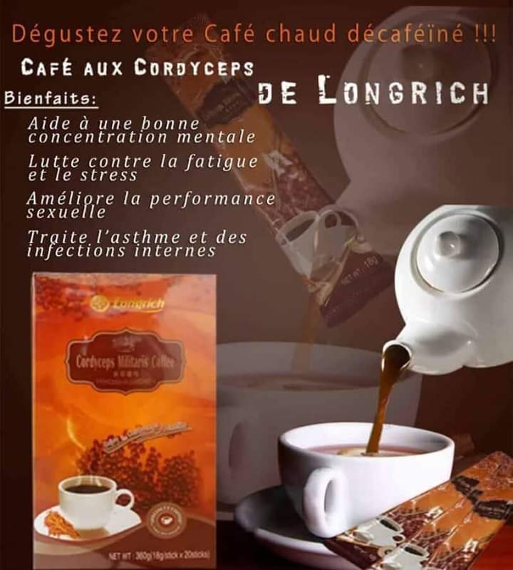 Café décaféiné au cordyceps