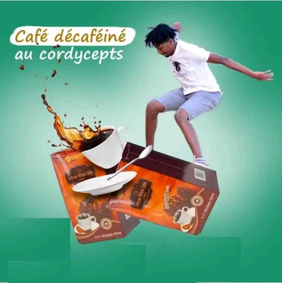 Café décaféiné au cordyceps